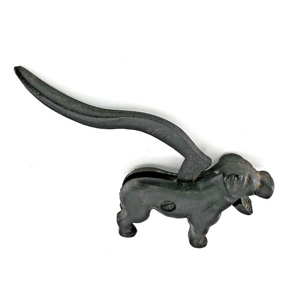 Vintage Cast Iron Black Labrador Dog Nutcracker Mechanical Primitive - Picture 8 of 10